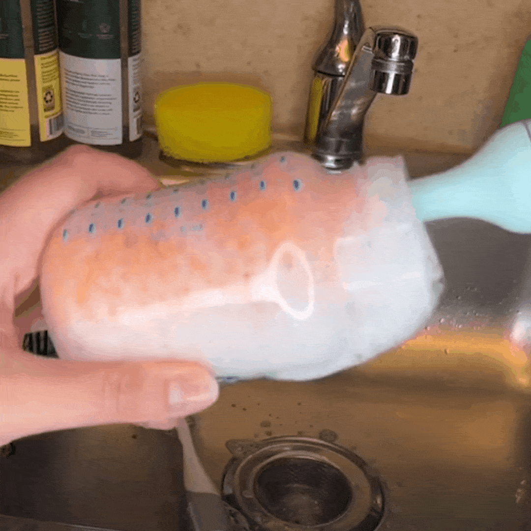 Rechargeable 360° Rotating Silicone Bottle Brush – Smart Baby Cup & Pacifier Cleaner