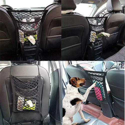 3 Layer Seat Storage Net & Barrier For Car Organizer